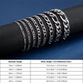 thumbnail image 3 of 3/4/5/6/7/11mm Width Classic Simple Trendy Figaro Chain Bracelet Male Stainless Steel Wholesale Jewelry, 3 of 5