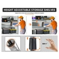 thumbnail image 2 of Garage Shelving, 6 Tier Storage Shelves Heavy Duty 6000lbs Capacity, Adjustable Metal Shelving Units with Wheels for Garage, Basement 72"x48"x18", 2 of 7