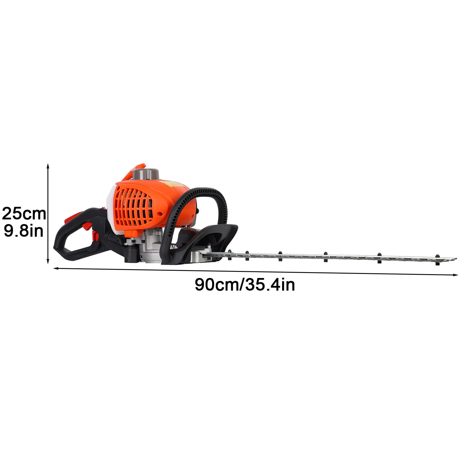 HomeLife 26cc Gas Powered Weed Trimmer, Dual Sided 24" Wide Blade Hedge Trimmer, Cordless Gas Weed Eater, 2-Stroke Brush Cutter, Handheld Chainsaw Hedge Pruner for Home, Yard, Garden