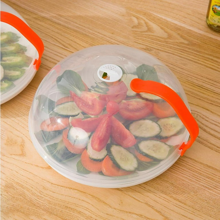 WENWELL Microwave Splatter Cover & Tray Fully Protect Food  Splashes,Receiving Water Steam Preventing food From Drying out,Dish Bowl  Plate Serving Lid