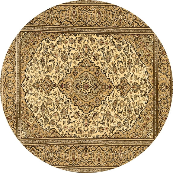 Ahgly Company Indoor Round Persian Brown Traditional Area Rugs, 3' Round