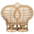 thumbnail image 4 of bali & pari Nerita Modern Bohemian Natural Brown Rattan Two-Seater Peacock Chair, 4 of 6