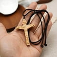 thumbnail image 6 of Jesus Cross Wooden Necklace,Wood Cross Pendant Necklace,Catholic Jesus Crucifix Necklace,Suitable for Easter Decor, 6 of 6
