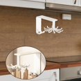 thumbnail image 3 of Modern Wall-Mounted Utensil Storage Solution with Swivel Hangers, Black, 3 of 7