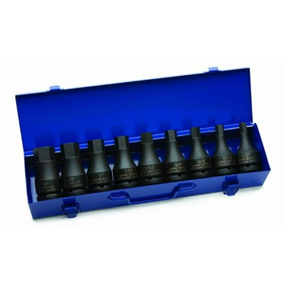 Williams 38903 9-Piece 3/4-Inch Drive Hex Driver Impact Socket Set
