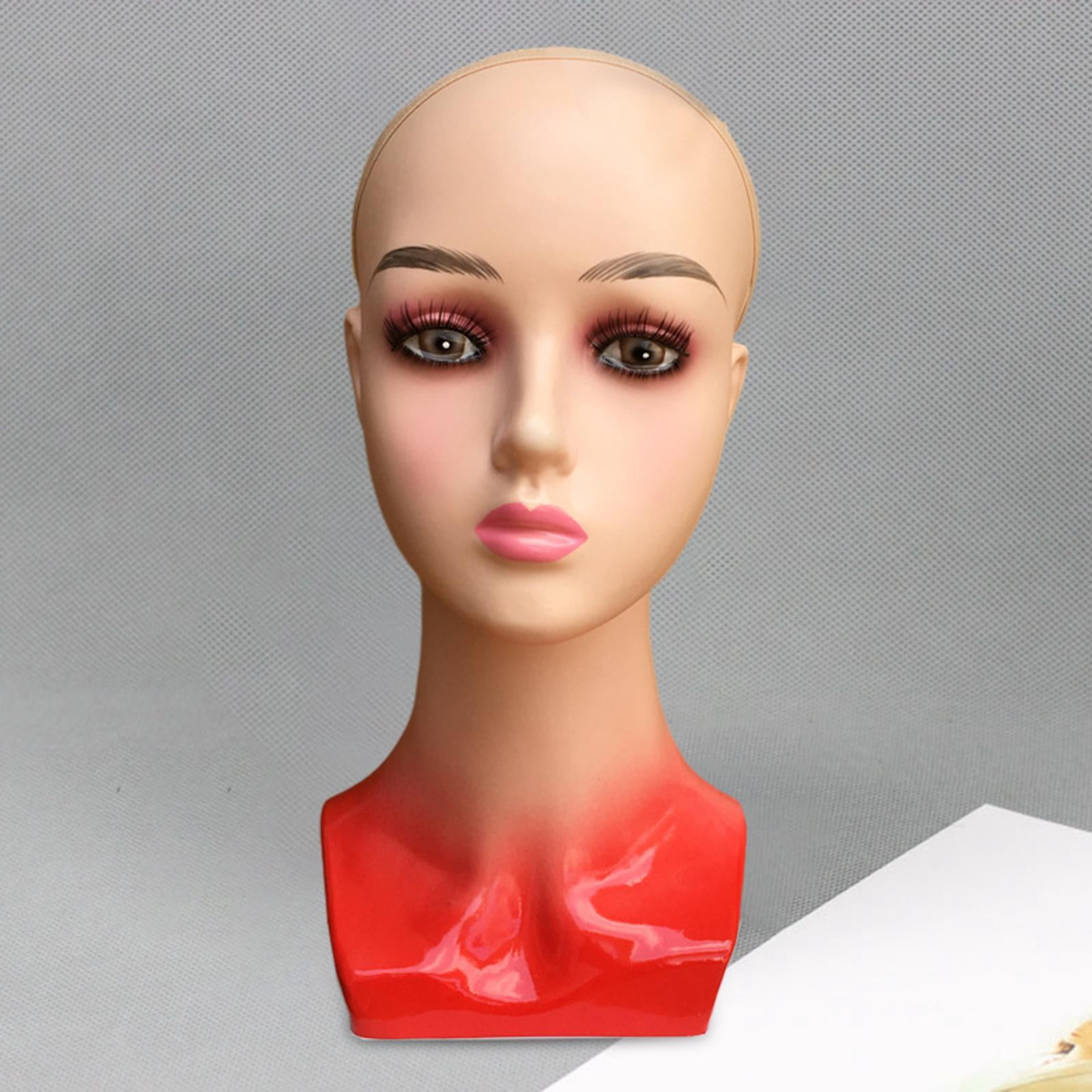 Female Bald Mannequin Head Manikin Head Stands for Hairpieces s Making redcloth