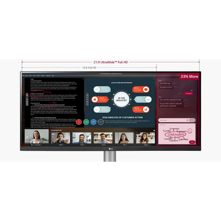 LG 34 inch UltraWide Gaming Monitor, FHD, 21:9 IPS HDR, 3 LG 34 inch UltraWide Gaming Monitor, FHD, 21:9 IPS HDR, 3