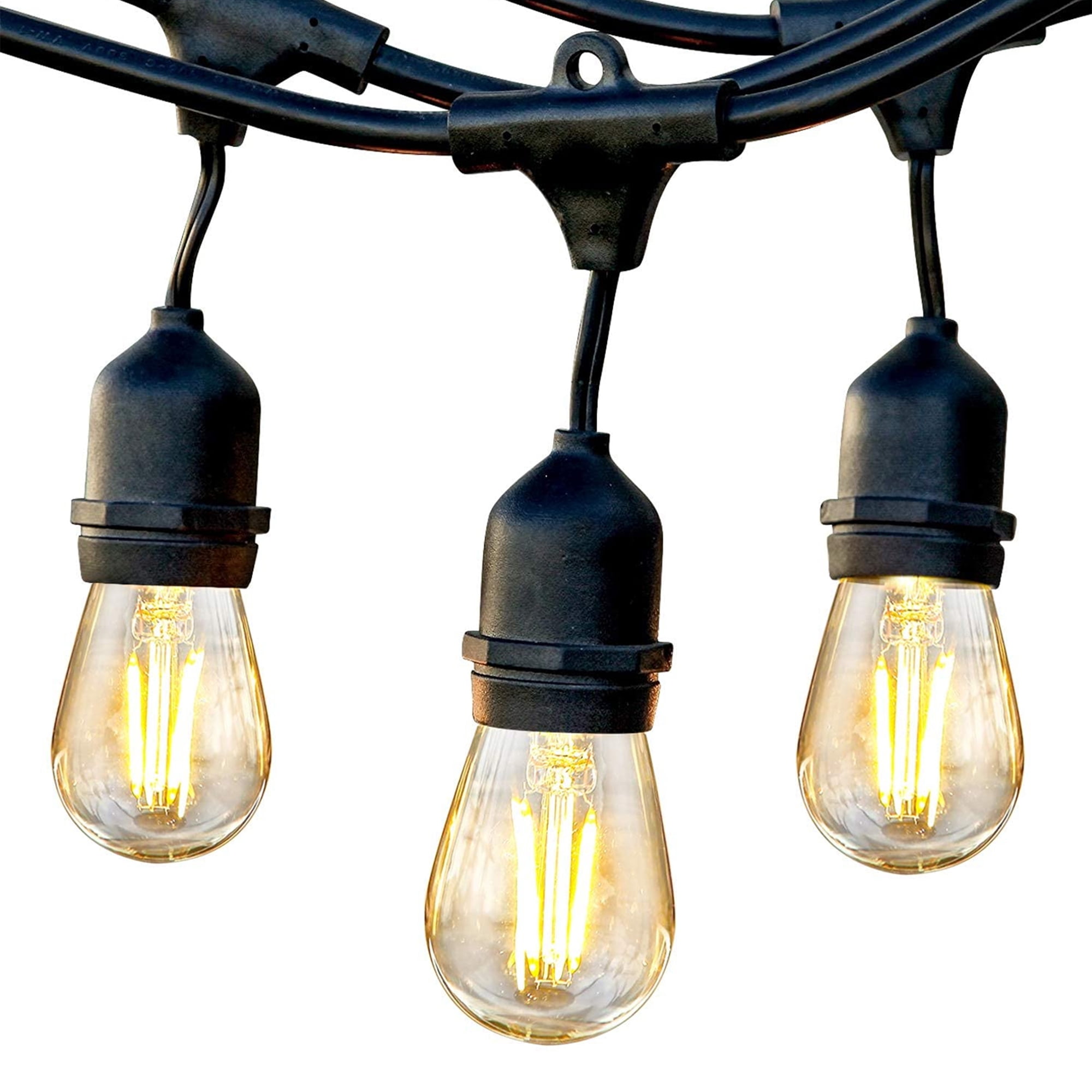 Outdoor Weatherproof Vintage String Lights Patio Lights W/ Vintage Edison Bulbs 