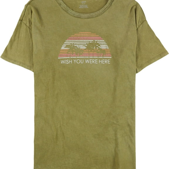 American Eagle Womens Wish You Were Here Graphic T-Shirt, Green, Small