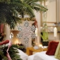 thumbnail image 1 of Fiudx Colgante de Copo de Nieve Navideño, Decoración Dorada Brillante, Material Irrompible, Versátil para Árbol o Corona, Ambiente Festivo, 4 Tamaños Disponibles, 1 Pieza Por Juego, 1 of 6