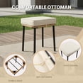 thumbnail image 6 of FHFO 5 Piece Patio Bistro Set, Outdoor Wicker Furniture, Rattan Table & Chairs Set with Cushions (Yellow/Beige), 6 of 9