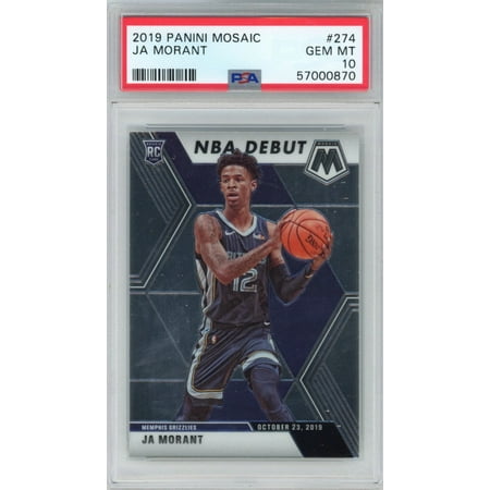 

Graded 2019-20 Panini Mosaic Ja Morant #274 Rookie RC Basketball Card PSA 10 Gem Mint