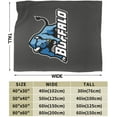 thumbnail image 3 of University At Buffalo Logo Fleece Blanket, Very Soft Microfiber Flannel Blanket for Couch Warm and Cozy for All Seasons, 3 of 6
