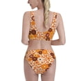 thumbnail image 3 of Picia Hippie Ditsy Floral Women's High Waisted Bikini Scoop Neck Swimsuit Two Pieces Bathing Suit-Large, 3 of 8