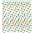 thumbnail image 3 of Adventure Nursery Shower Curtain, Baby Forest Animals on Biplane Giraffe Elephant Tiger Bear and Monkey, Fabric Bathroom Set with Hooks, 69W X 75L Inches Long, Multicolor, by Ambesonne, 3 of 3