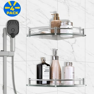 VOLPONE Bathroom Shelves Wall Mounted Glass Shelf for Bathroom Floating  Shelf Tempered Glass Black Bathroom Wall Organizer 2-Tier - Yahoo Shopping