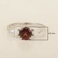 thumbnail image 2 of 0.10 Ctw Garnet Gemstone 925 Sterling Silver Love Mother's Day Gift Ring, 2 of 5