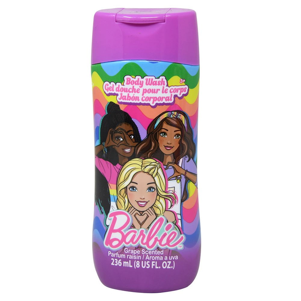 Barbie Shampoo 8 oz Bottle, Bubble Bath & Body Wash Set ,Non Toxic Paraben