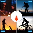 thumbnail image 6 of Uxcell 6Pcs Reflective Keychain Tags Reflective Pendant Reflector Key Ring Safety Reflector Christmas Tree Shape Orange-Red, 6 of 7