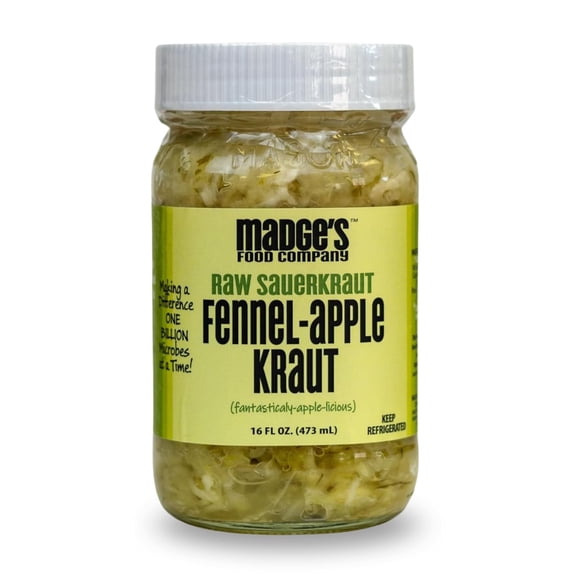 Madge's Food Company, Sauerkraut, Fennel Apple, 15 Ounce