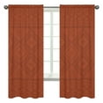 thumbnail image 2 of Boho Tribal Orange and Black Semi-Sheer Rod Pocket Curtain Panels (Set of 2) by Sweet Jojo Designs, 2 of 5