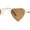 Gold - Brown, variant on Ditzy Small Heart Shape Dazed Hippie Metal Rim Sunglasses Gold - Red