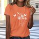 thumbnail image 2 of Tops de Manga Corta de Algodón para Mujeres, Moda Impresa Cuello Redondo Blusa Casual para el Hogar Y el Uso Diario, 2 of 4