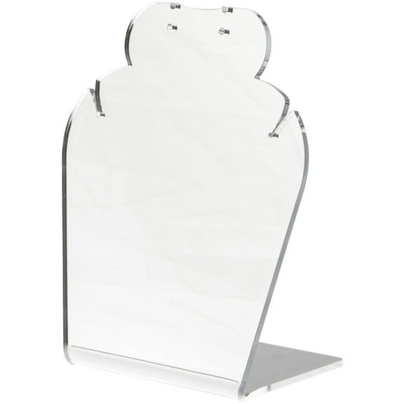 Plymor Acrylic Necklace/Earring Combo Display Stand (Mirrored), 4.625" W x 3" D x 5.25" H