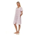 thumbnail image 2 of Lati Fashion Women Short Sleeve Nightgown Snaps Front, Regular and Plus Size, 2 of 4