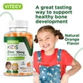 thumbnail image 5 of VITEEY Kids Zinc Gummies 10mg with Vitamin C and Echinacea, Kids Immune Support, Orange Flavor, 60 Ct, 5 of 7