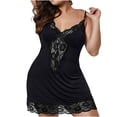 thumbnail image 6 of QSAWXQZ Women's Plus Lace Lingerie V Neck Sleeveless Mini Slip Dress Tassel Chemise for Lounge 3XL, 6 of 9