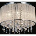 thumbnail image 2 of 6 Light Drum Shade Flush Mount with Chrome finish, 2 of 7