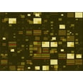 thumbnail image 1 of Ahgly Company Indoor Rectangle Patterned Dark Yellow Green Area Rugs, 8' x 10', 1 of 6