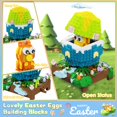 thumbnail image 3 of Set de juguetes de construcción QOQ Easter Eggs & Pollito para niños de 8 a 12 años, 3 of 7
