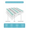 thumbnail image 5 of Quilts Twin Size Bedding Set, Aqua Stripe Lightweight Quilted Comforter, Geometric Grey White Vertical Striped Soft Reversible Bedspread Coverlet with Pillow Covers for All Season, 68" x 86", 5 of 7