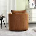 thumbnail image 4 of BISHE 360° Swivel Barrel Chair with Ergonomic Design, Comfortable Round Accent Chair for Living Room, Nursery, Bedroom, Office, Lounge, No Assembly Required(Brown Chenille), 4 of 9