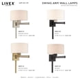 thumbnail image 6 of 40037-91 Livex Lighting 1 Light Swing Arm Wall Sconce-Brushed Nickel Finish, 6 of 10