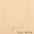 thumbnail image 4 of Fiudx Collar de 26 Letras de Oro para Mujer, Colgante Diy con Cadena de Clavícula de Diamantes, 4 of 5