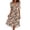 Orange, variant on JoveMarine Summer Dresses for Women Vintage Floral V - Neck Short Sleeve Ruffled Swing Dress with Casual Flowy Hem for Party Events,Black L