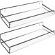 thumbnail image 1 of AMT 2 Pack Acrylic Floating Shelves, 15" L x 3.25" W, Clear Bathroom Wall Shelf, Bookshelves, Invisible Display for Office, Bedroom, Small Gap Allows Water to Escape, Free Screws & Drill Bit, 1 of 5
