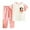 Pink, variant on CAIXIA Girls Outfits P𝙖𝙟am𝙖s for Girls 5t Cute Cartoon Print Girls T Shirt Short Sleeve Shirt & Pants Two Piece Soft Girls Clothes Size 5 6-7 Years