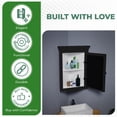thumbnail image 6 of Renovator's Supply Black Hardwood Corner Wall Mount Medicine Cabinet with Recessed Mirror, 6 of 15