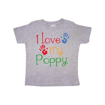 

Inktastic Poppy Grandkids Handprints Gift Toddler Boy or Toddler Girl T-Shirt