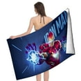 thumbnail image 4 of Iron Man Toalla de playa de secado rápido con diseño temático, regalo para mujeres y niñas, ideal para cumpleaños, fans, amantes de la música, uso en la playa o al aire libre, 78 × 150 cm, 4 of 6