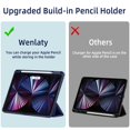 thumbnail image 3 of Funda para iPad Pro 11 compatible con soporte para lápices, compatible con Wenlaty, azul marino, 3 of 7