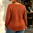 thumbnail image 6 of yillto Womens Cable Knit Sweater Plus Size Fall Winter Round Neck Pullover Fashion Knit Long Sleeve Sweaters, 6 of 6