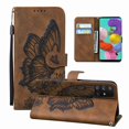 thumbnail image 1 of Dteck Galaxy A52 5G Wallet Case, [Butterfly & Flower Embossed] PU Leather Wallet Case Flip Protective Phone Cover with Card Slots and Kickstand for Samsung Galaxy A52 5G, Brown, 1 of 4