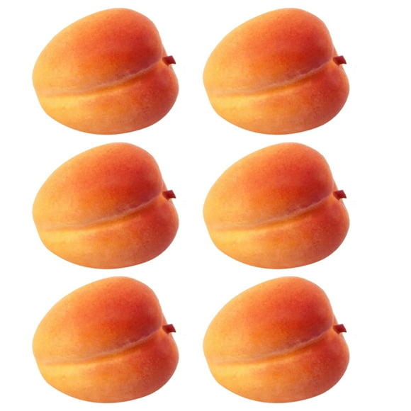 Coofit 6PCS Faux Fruit Abricot Décoratif Fruit Artificiel Photographie Prop