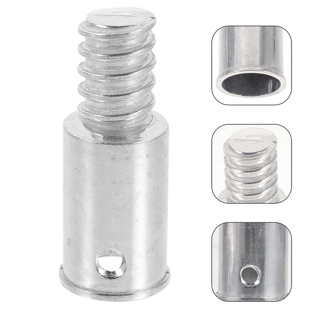 BRIGHTFUFU 6PCS Mop Pole Threaded Tips Cylindrical Aluminum Alloy For Brush And Cleaning Tools