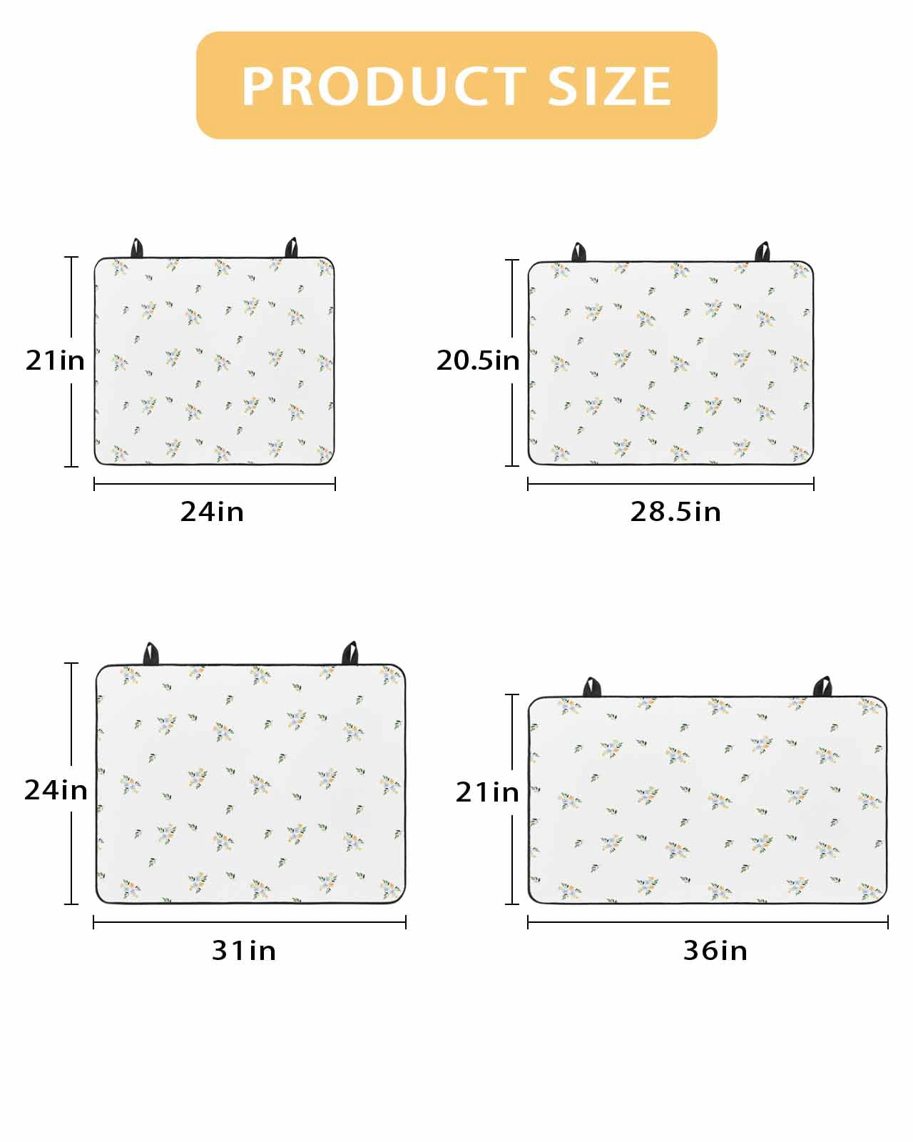 nqOlkjepod Large Induction Cooktop Protector Mat 24"x21", Farmhouse Flowers Stove Top Covers for Electric Stove, Pastoral Botanical Watercolor Stove Burner Cover Mats, Glass Top Stove Cover